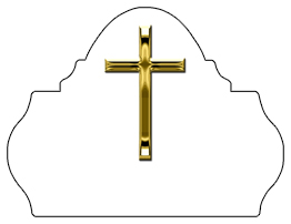 DARAY L 510 GD WT Gold Single Cross White Background copy